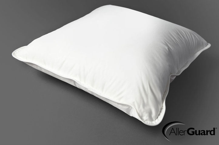 AllerGuard Luxury Goose Down Pillow. Made with premium goose down and surrounded by AllerGuard material.